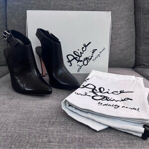 Alice + Olivia Black Heeled Boots